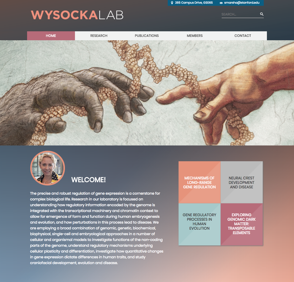 The new Wysocka Lab website is live