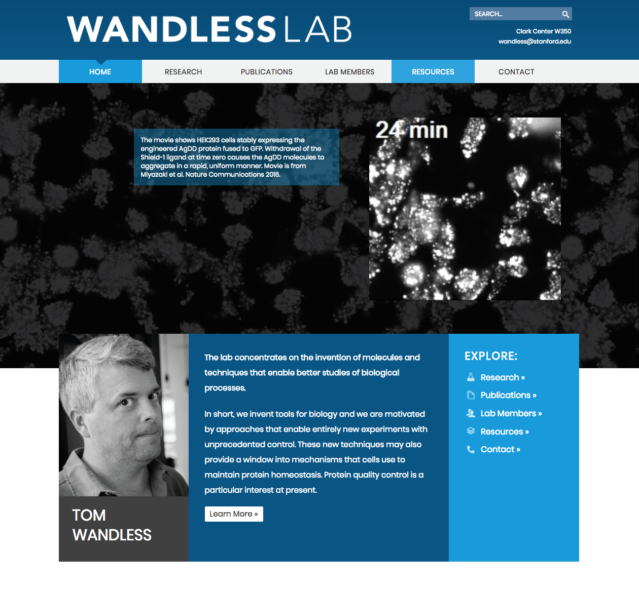 Newly designed Wandless Lab website