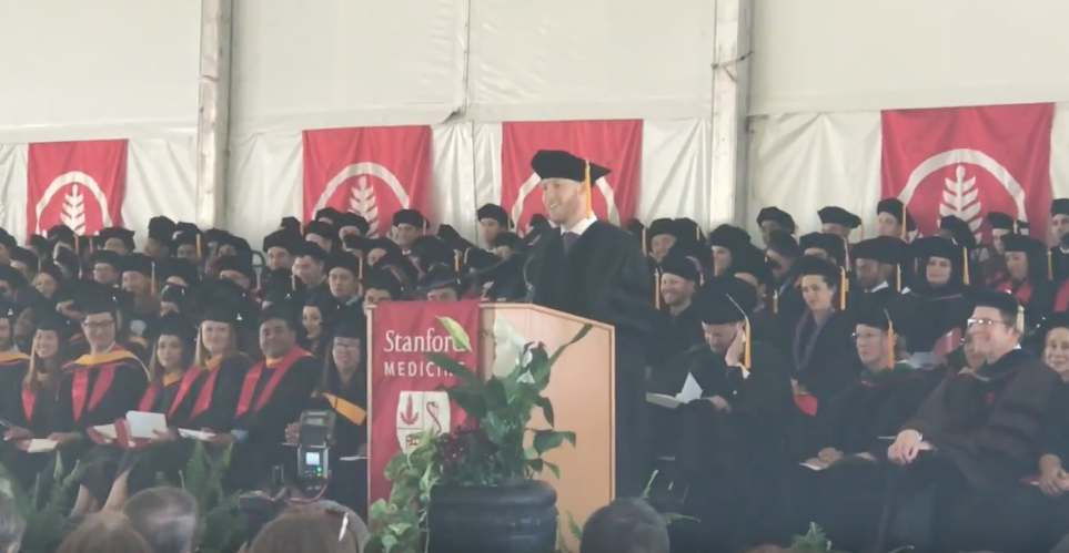 Opher Shai Kornfeld delivers the 2018 Commencement Address to the Graduates