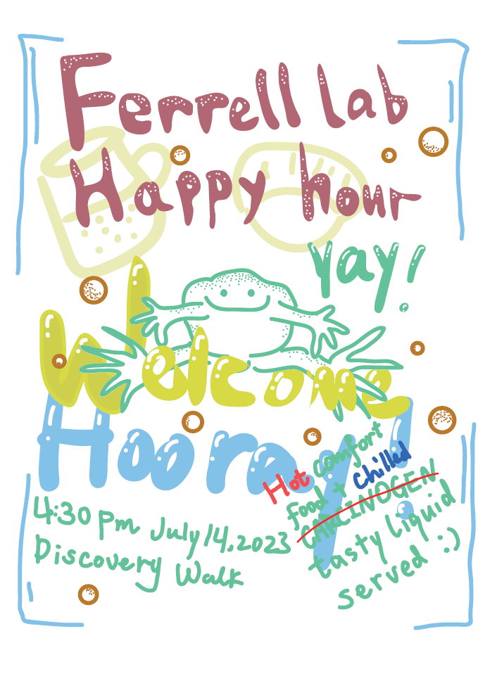 JOIN US! CSB Ferrell Lab Happy Hour! Friday, July 14, 4:30pm, Discovery Walk!