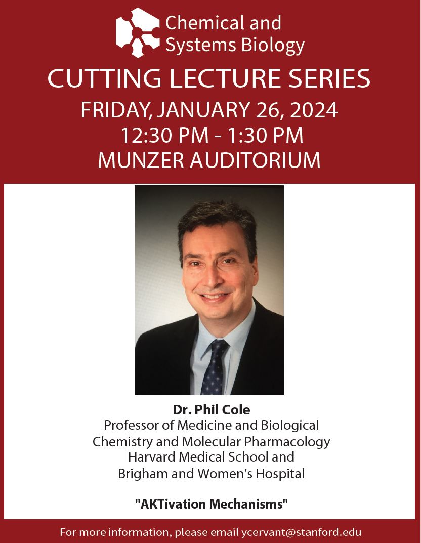 The Department of Chemical and Systems Biology Presents: Cutting Lecture Series: Dr. Phil Cole