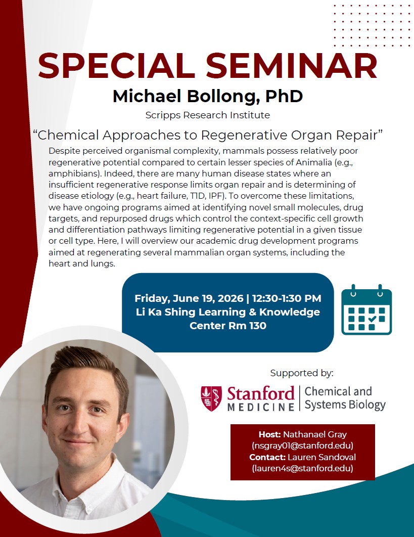 JOIN US! CSB Special Seminar: Michael Bollong, PhD, Friday, June 19, 12:30 pm, LKSC-LK130