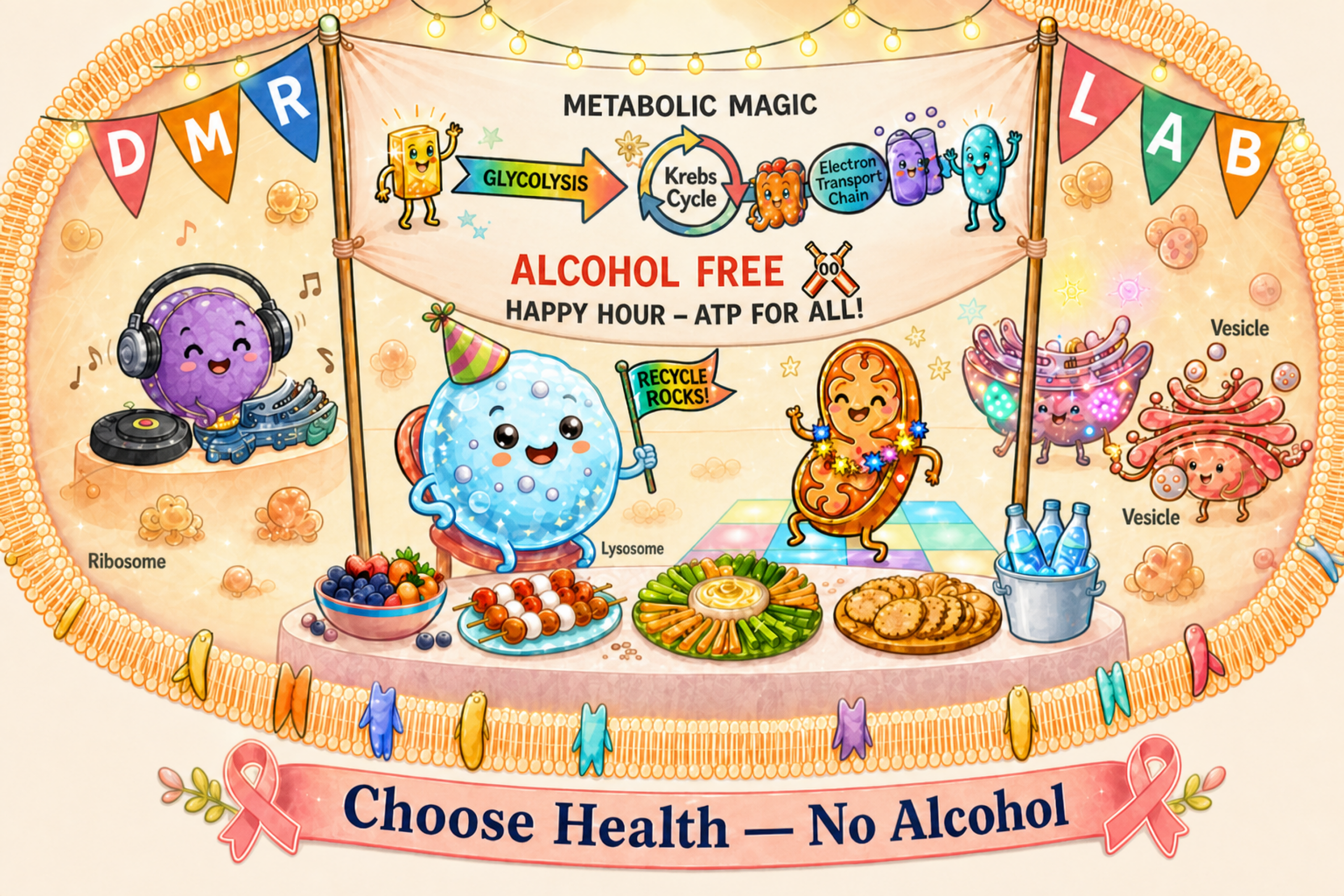 JOIN US! DMR Lab Alcohol-Free Happy Hour, Friday, August 14, 2026, 4:30 pm, Discovery Walk!