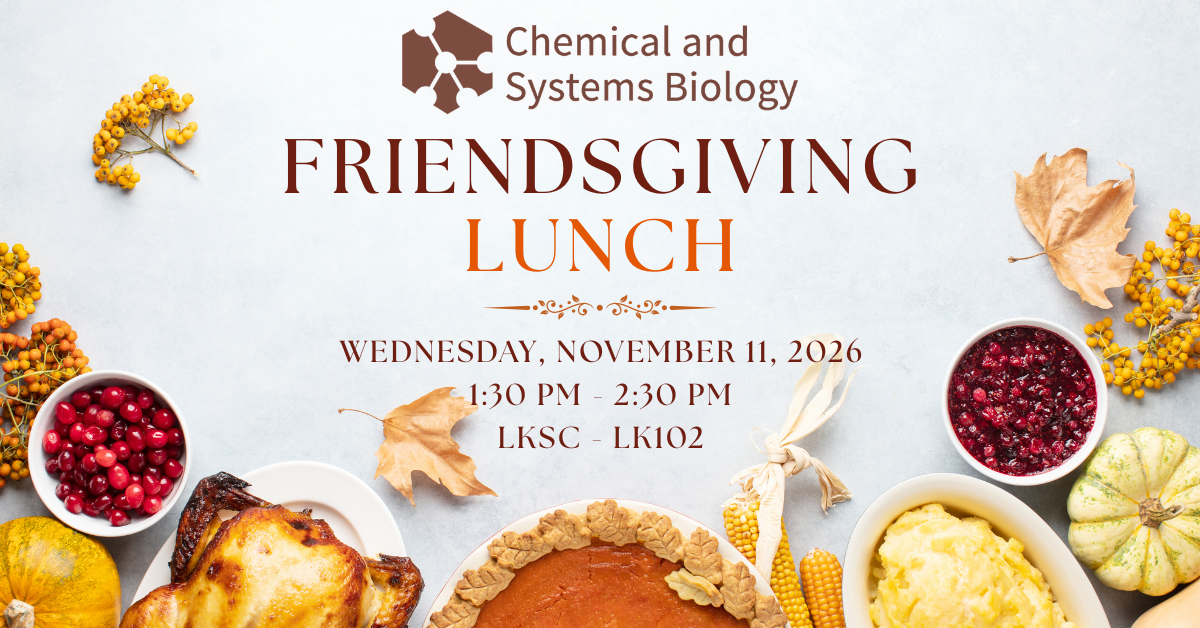 CSB Friendsgiving, Wednesday, November 11, 2026, 1:30 pm, LK102